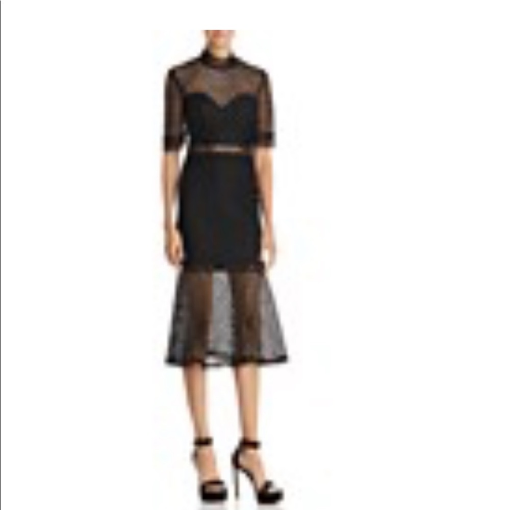 Brand new with tags Bardot Fiona Mesh Midi Dress Cut Out Peekaboo Wedding